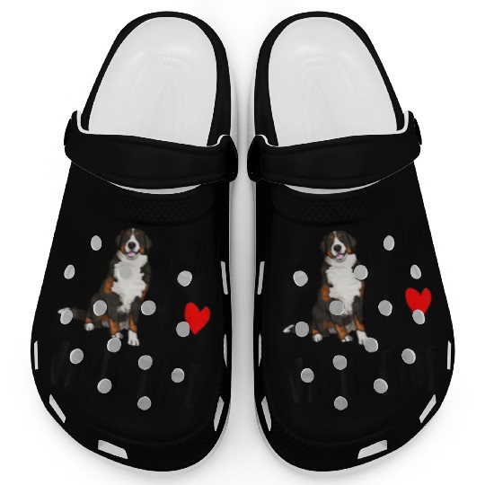 I Found My Valentine Day Bernese Mountain Dog Dog Clogs
