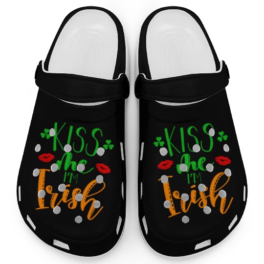 Kiss me Im Irish on Paddy Day Clogs