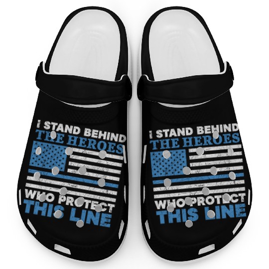 Military Police Officer Law Enforcement USA Flag Clogs
