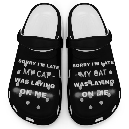 Sorry I'm late my cat was laying on me, Cat lover Clogs