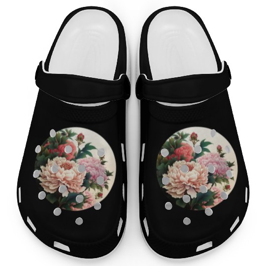 Peony flowers Clogs