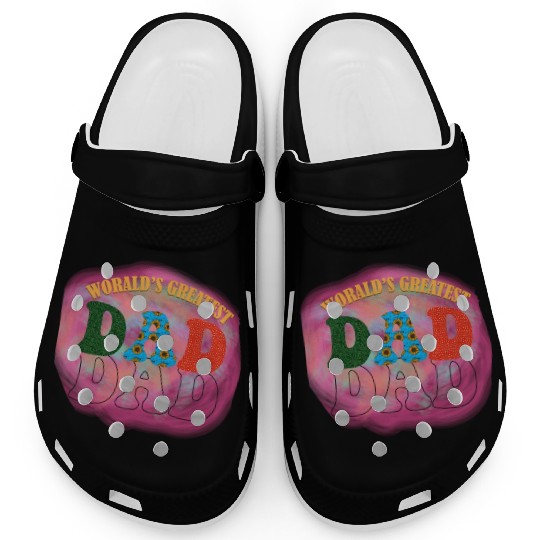 WORALDS GREATEST DAD Sublimation Clogs