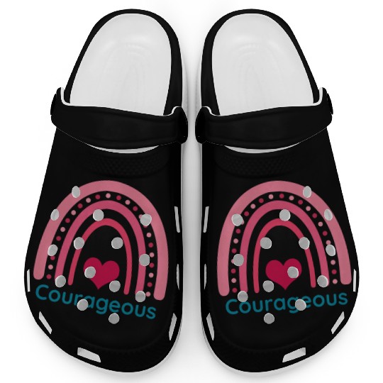 Courageous Viva Magenta Boho Rainbow Clogs