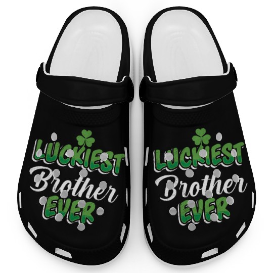 St. Patrick's Day saying Luckiest Brother ever Clogs