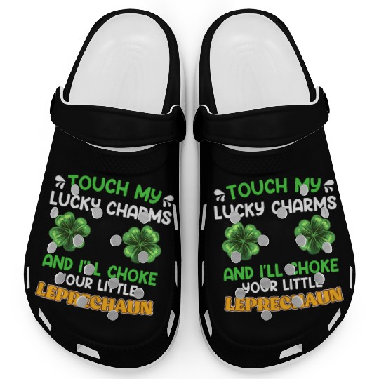 Funny St. Patrick's Day saying Lucky Charms Clogs