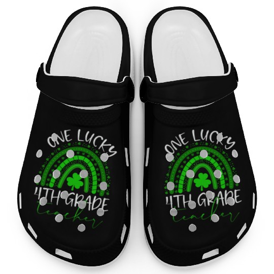 One Lucky 4th Grade Teacher St. Patrick's Day 2022 Clogs