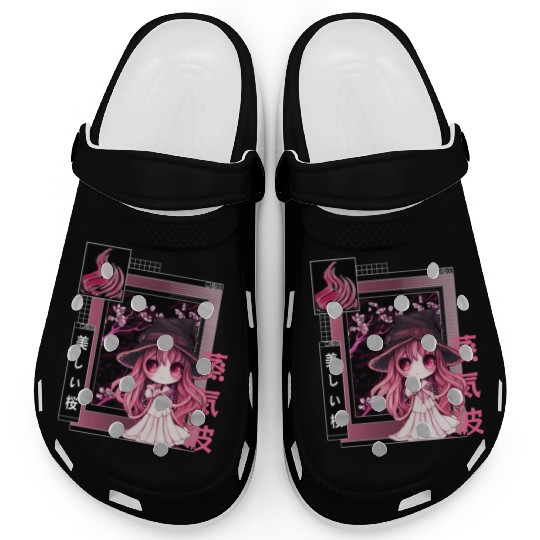 Witch Chibi Japanese Vaporwave Aesthetic Pastel Go Clogs