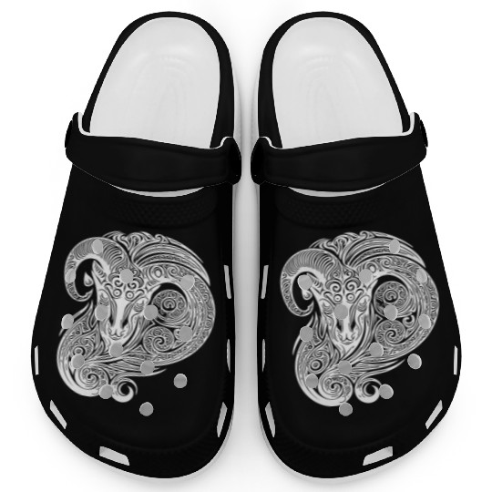 Elegant Capricorn Vintage T Tattoo Clogs