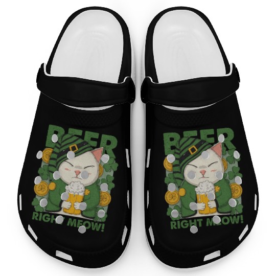 Beer Right Meow Clogs
