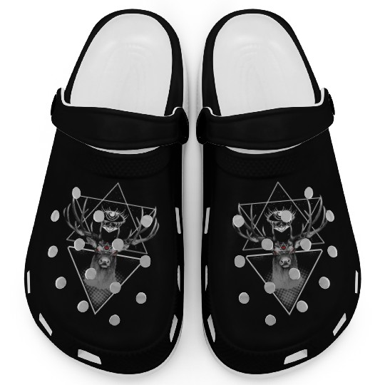 Witch Eye Evil Deer Pentagram Satanic Witchcraft Clogs