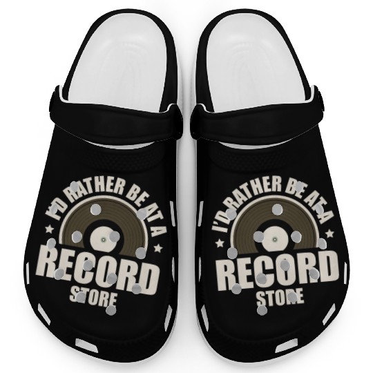I'd Rather Be At A Record Store Audiophile Vinyl Clogs