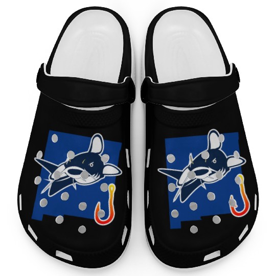 Catfishing Season New Mexico State Flag Fish Rod Clogs