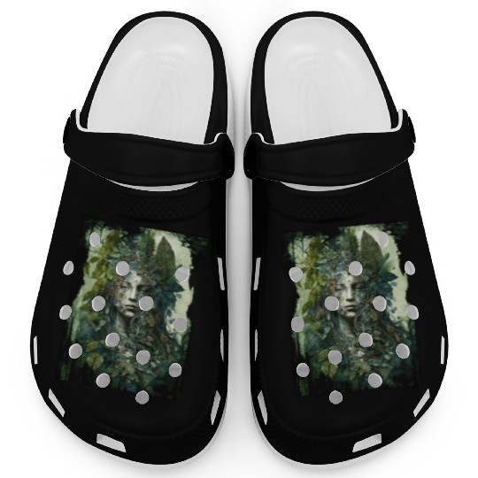 Nature Goddess - Woodland Witchy Forest Greenwoman Clogs
