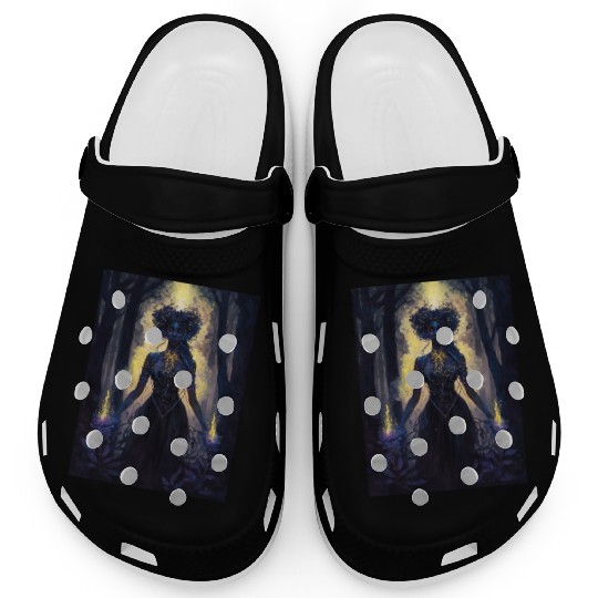 Black Nature Goddess - African American, Woodland Clogs