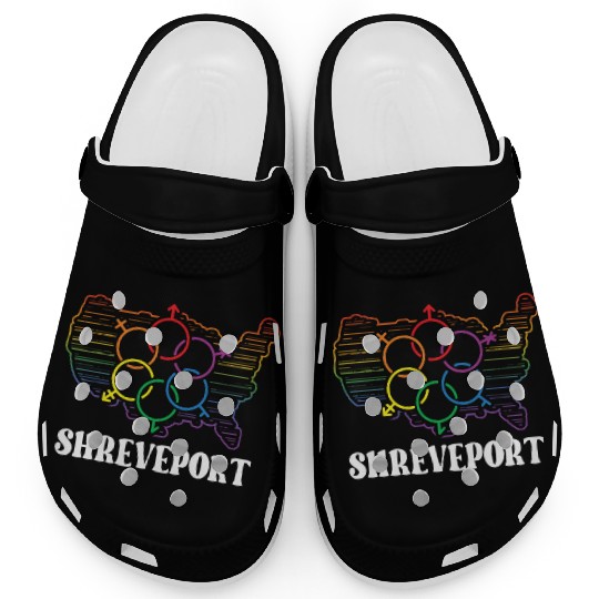 Shreveport Pride Month Pride Flag LGBT Community L Clogs