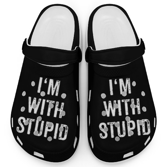 I'm With Stupid Couple Best Friend Part 1 Matching Clogs