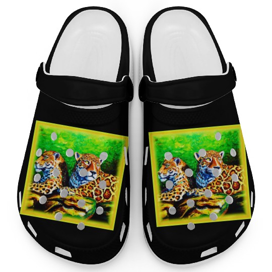 Cute Painting of The Jaguars. Buy Now Clogs