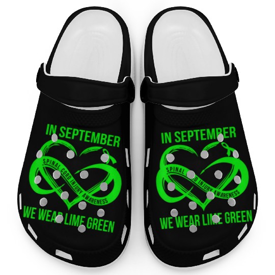 In September We Wear Lime Green Spinal Cord Injury Clogs