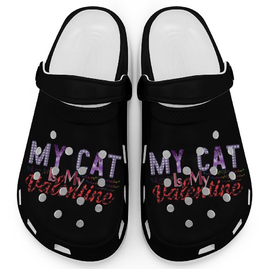 My Cat Is My Valentine Sublimation Clogs