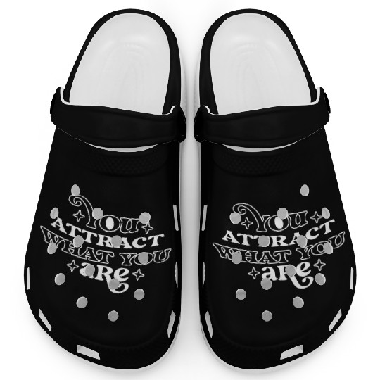 Law of Attraction Typography Manifest Quote Clogs