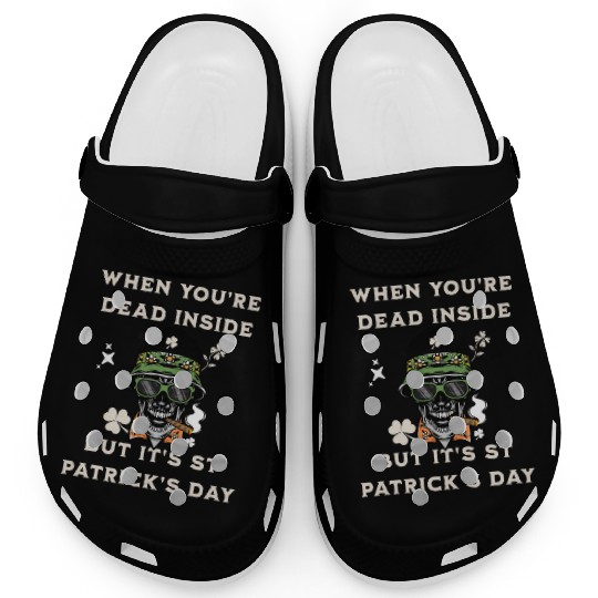 When You're Dead Inside But It's St Patricks Day Clogs