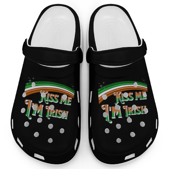 Kiss me Im Irish - Saint Patricks day Paddy's Day Clogs