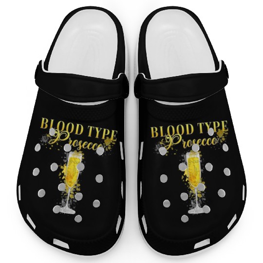 Bachelorette Party Blood Type Prosecco Clogs