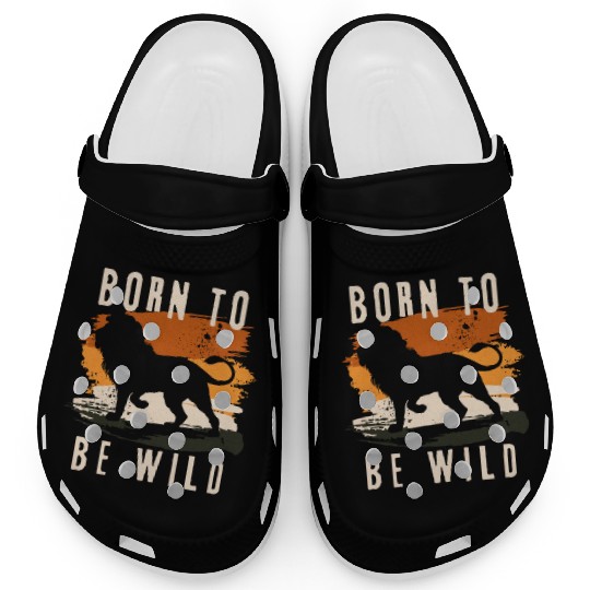 Born to be wild Lion Animal Clogs