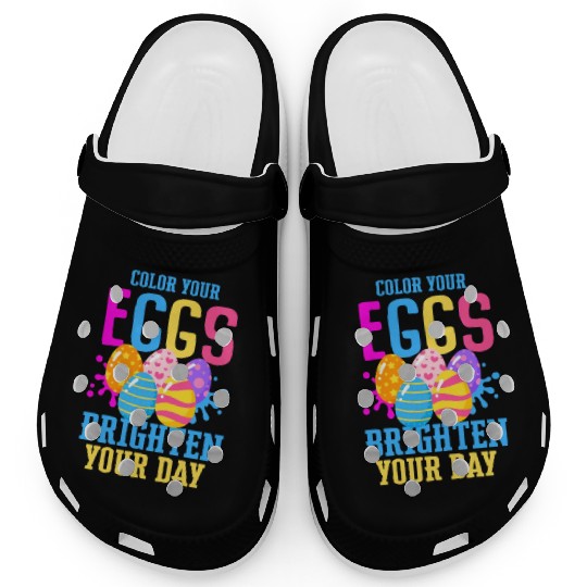 Easter Colorful Egg Dye Rabbit Egg Hunt Clogs