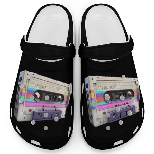 80s Music Cassette Tape : 3D, Neon, 80s songs Clogs