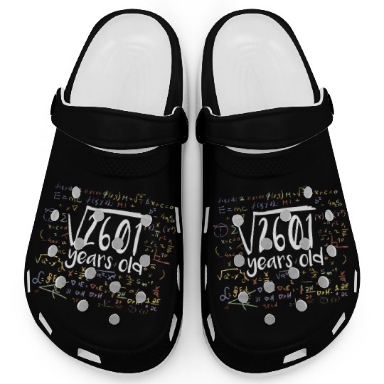 51st Birthday Square Root of 2601: 51 Years Old Clogs