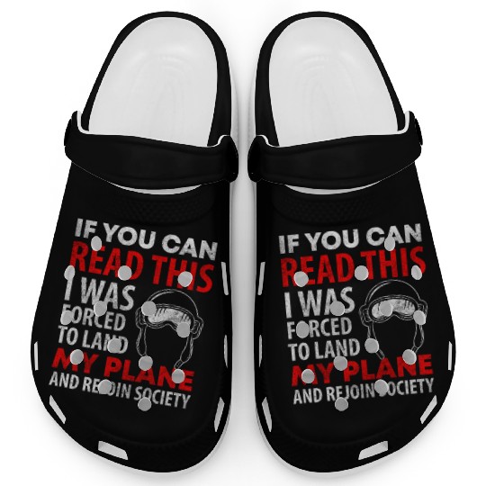 Airplane Glider Aviation Flight School Clogs