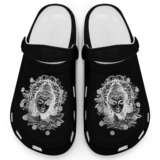 Meditating Buddha Enlightenment Portrait Clogs