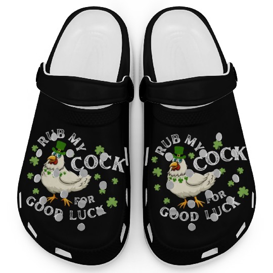 Rub My Cock For Good Luck St Patrick's Day Clogs