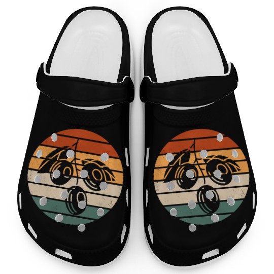 Retro Green Olive Design Clogs