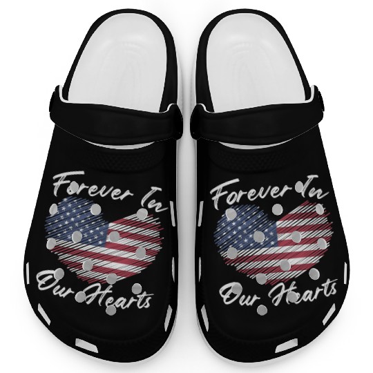 Patriotic Veteran USA Flag American Memorial Day Clogs