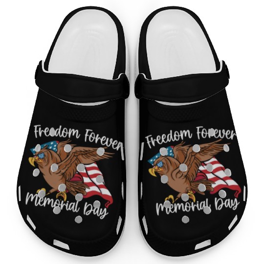 Patriotic Veteran USA Flag American Memorial Day Clogs