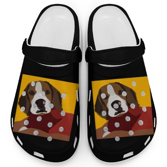Animal Vignette Beagle In Red Edition I Clogs