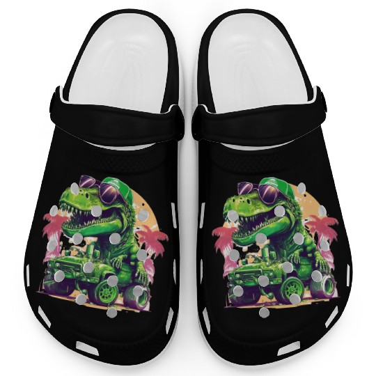 St Patricks Day Dinosaur Monster Truck Trex Clogs