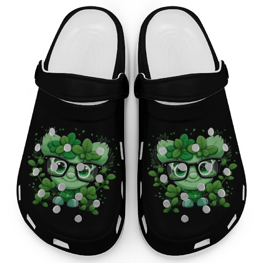 cute st Patricks day cute shamrock wherein glasses Clogs