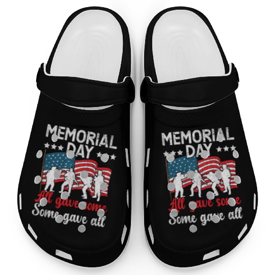 All Gave Some Some Gave All USA Flag Memorial Day Clogs