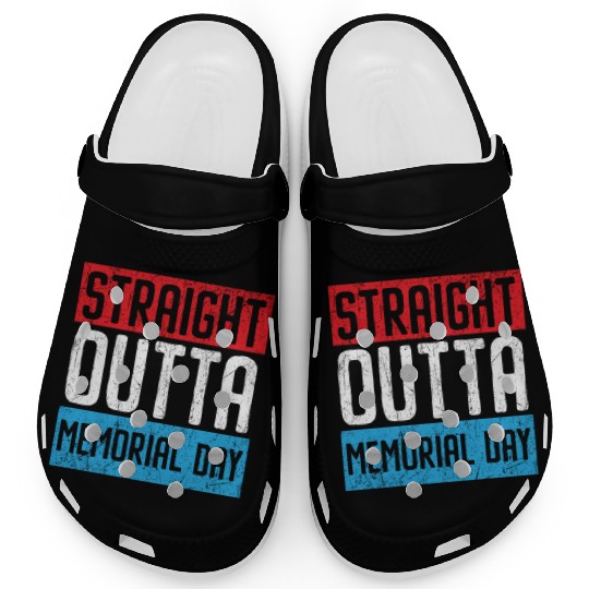 Patriotic Veteran USA Flag American Memorial Day Clogs
