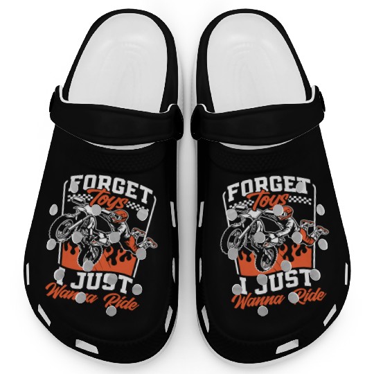 Motocross Dirt Bike Kids Boys Clogs