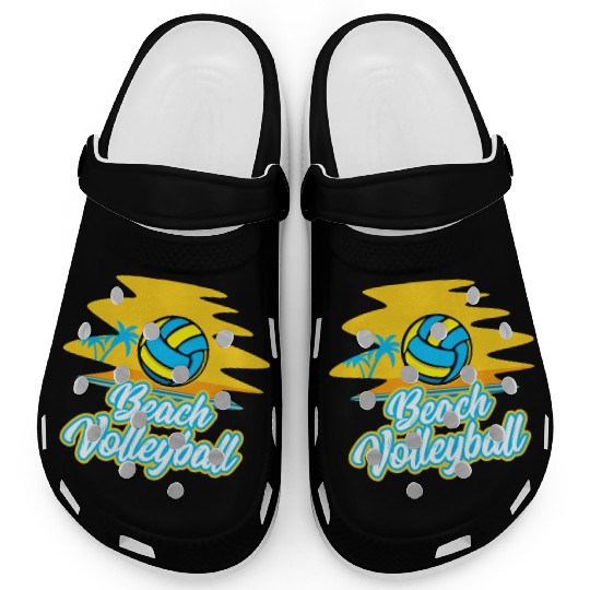 Volleyball Sport Lover Beach Volleyball Player Clogs