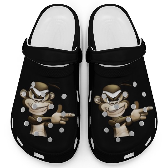 Gangster Monkey Graffity Handgun Clogs