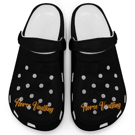 Funny Equestrian Horse Vaulting Wife Clogs