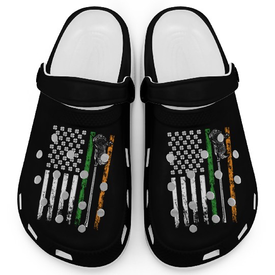 American Sports Flag St. Patrick's Day Lacrosse Clogs