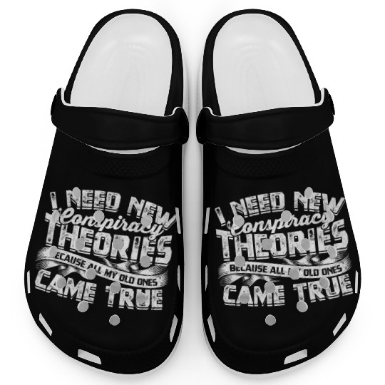Conspiracy Theorist Theory Science Fiction Clogs