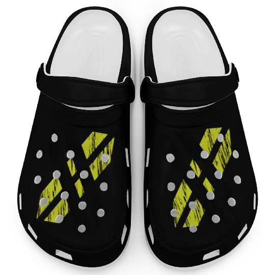 X black and yellow Clogs