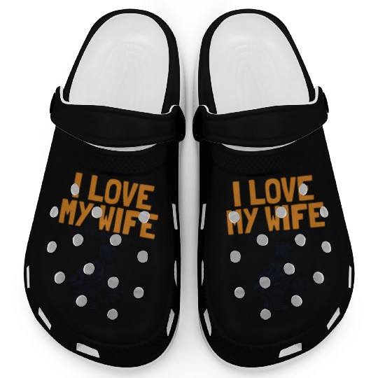 I Love My Wife Lacrosse Lax Legend Fan Mom Goalie Clogs
